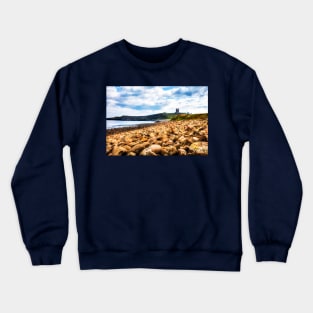 Dunstanburgh Castle Northumberland Rocky Coastline Crewneck Sweatshirt